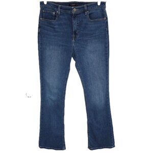 1346 Lauren Ralph Lauren Black Label Boot Cut Faded Denim Jeans Sz.12 Womens